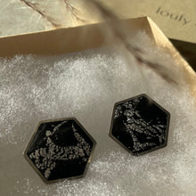 Charger l'image dans la galerie, Amya studs noir argenté