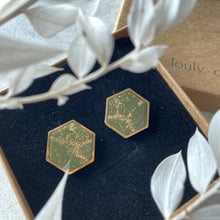 Charger l'image dans la galerie, Amya studs kaki doré