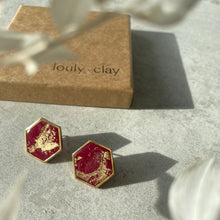 Charger l'image dans la galerie, Amya studs bordeaux doré