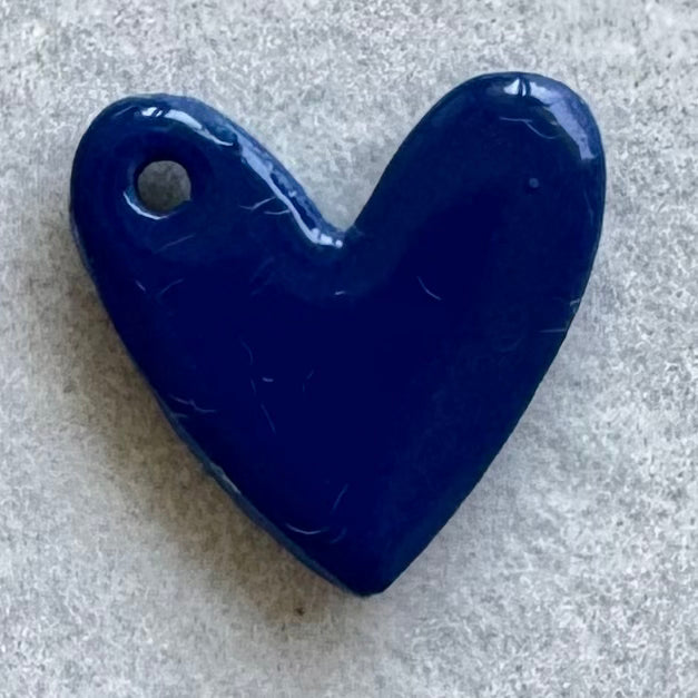 Charm - coeur bleu foncé