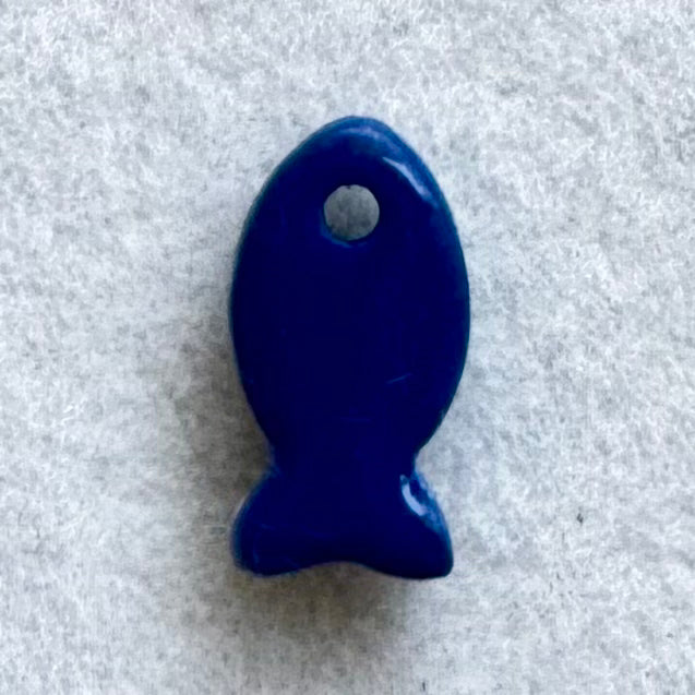Charm - mini poisson bleu foncé