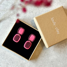 Charger l&#39;image dans la galerie, cailler dangle bordeaux et rose
