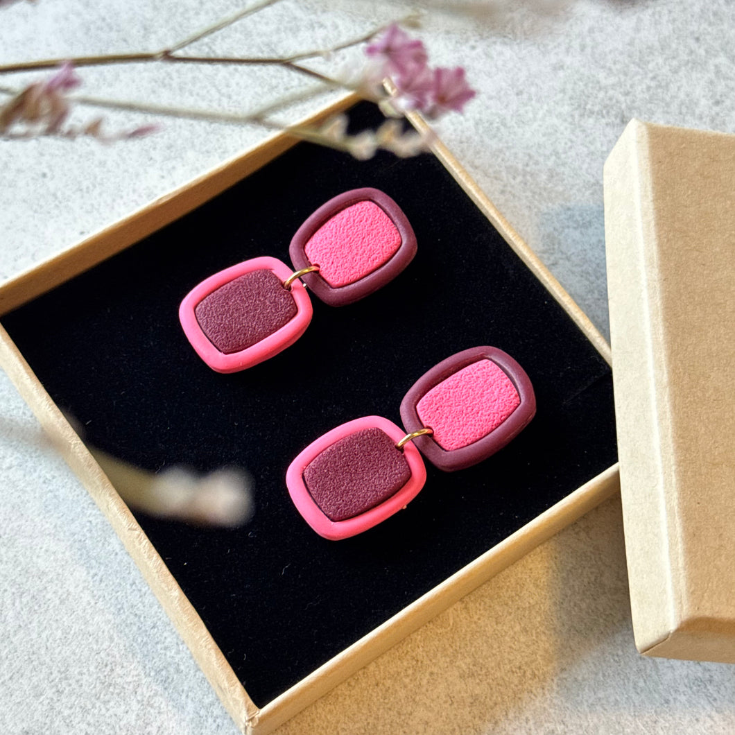 cailler dangle bordeaux et rose