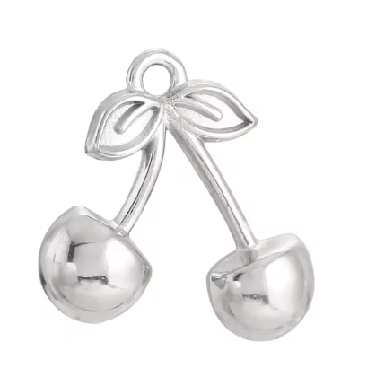 Charm - cerise 2 argenté