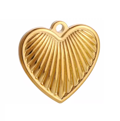 Charm - coeur (grand) doré